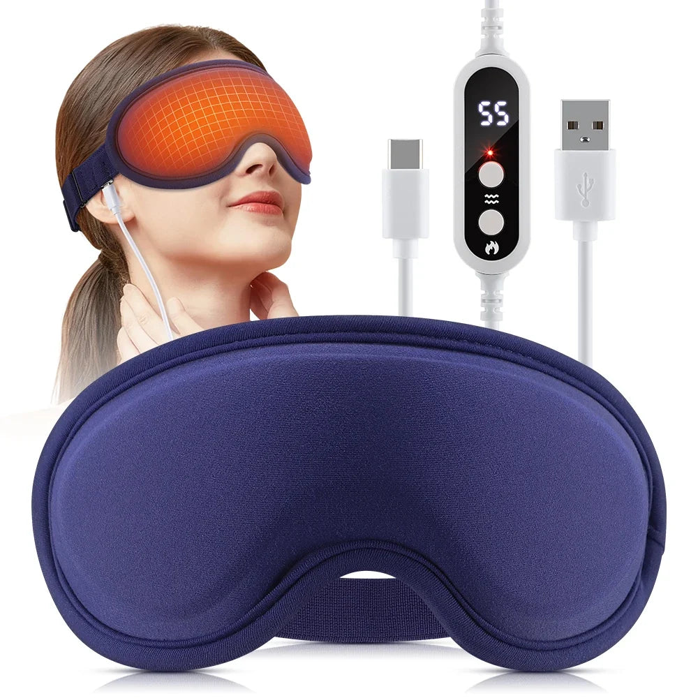 Masque chauffant 3D avec câble USB et boîtier de commande